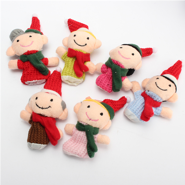quotChristmas-family-Kids-Educational-toy-Finger-Puppet-Plush-Story-6-PCS-977248