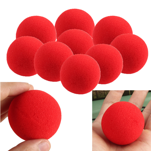 10PCS-Close-Up-Magic-Street-Trick-Soft-Sponge-Ball-Props-Clown-Nose-982296