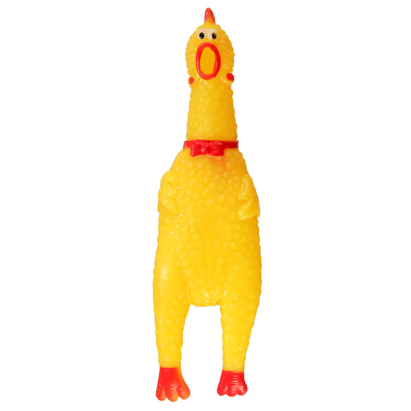Squeeze-Yellow-Screaming-Rubber-Chicken-Pet-DogToy-Squeaker-Stress-Relievers-Gift-1034587