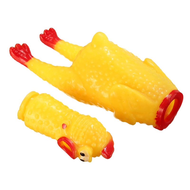 Squeeze-Yellow-Screaming-Rubber-Chicken-Pet-DogToy-Squeaker-Stress-Relievers-Gift-1034587