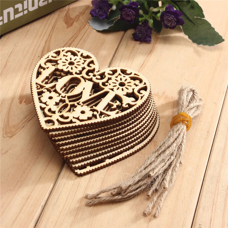 10pcs-Heart-Love-DIY-Woodcraft-Hanging-Decoration-Craft-Gift-1043778