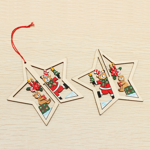 2PCS-Christmas-Wood-Five-Pointed-Star-Christmas-Tree-Accessories-955935