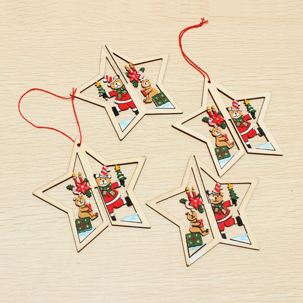 2PCS-Christmas-Wood-Five-Pointed-Star-Christmas-Tree-Accessories-955935