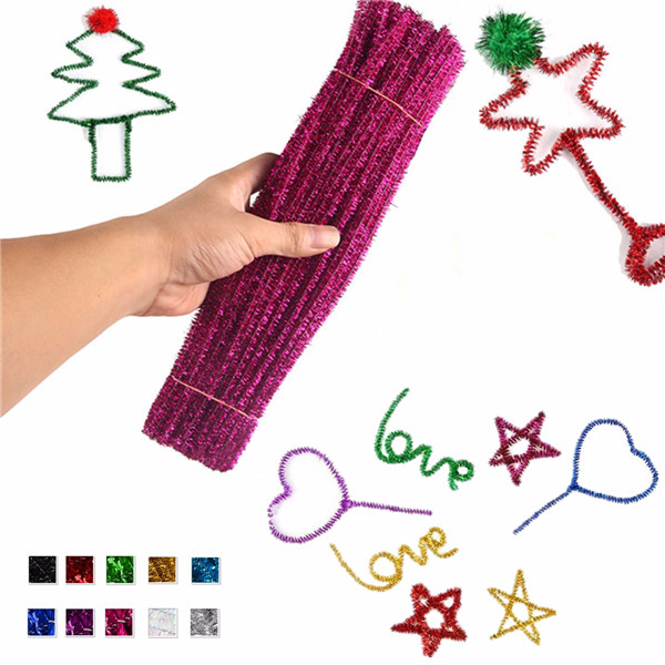 100pcs-5mm-Chenille-Stems-Children-Kids-Plush-Pipe-Cleaners-1196330