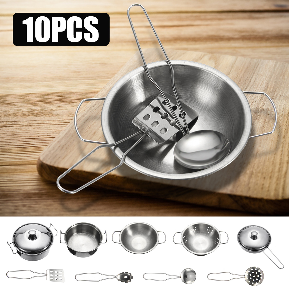 10pc-Stainless-steel-Cookware-Kitchen-Cooking-Set-Pot-Pans-House-Play-Toy-For-Children-1418086