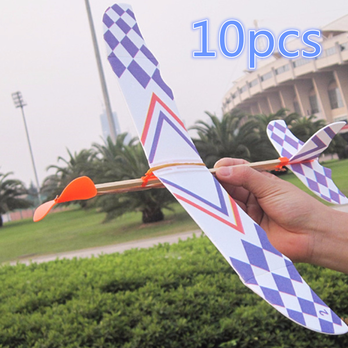 10-PCS-DIY-Foam-Elastic-Powered-Glider-Plane-Toy-Thunderbird-Flying-Model-Aircraft-Toy-1349740