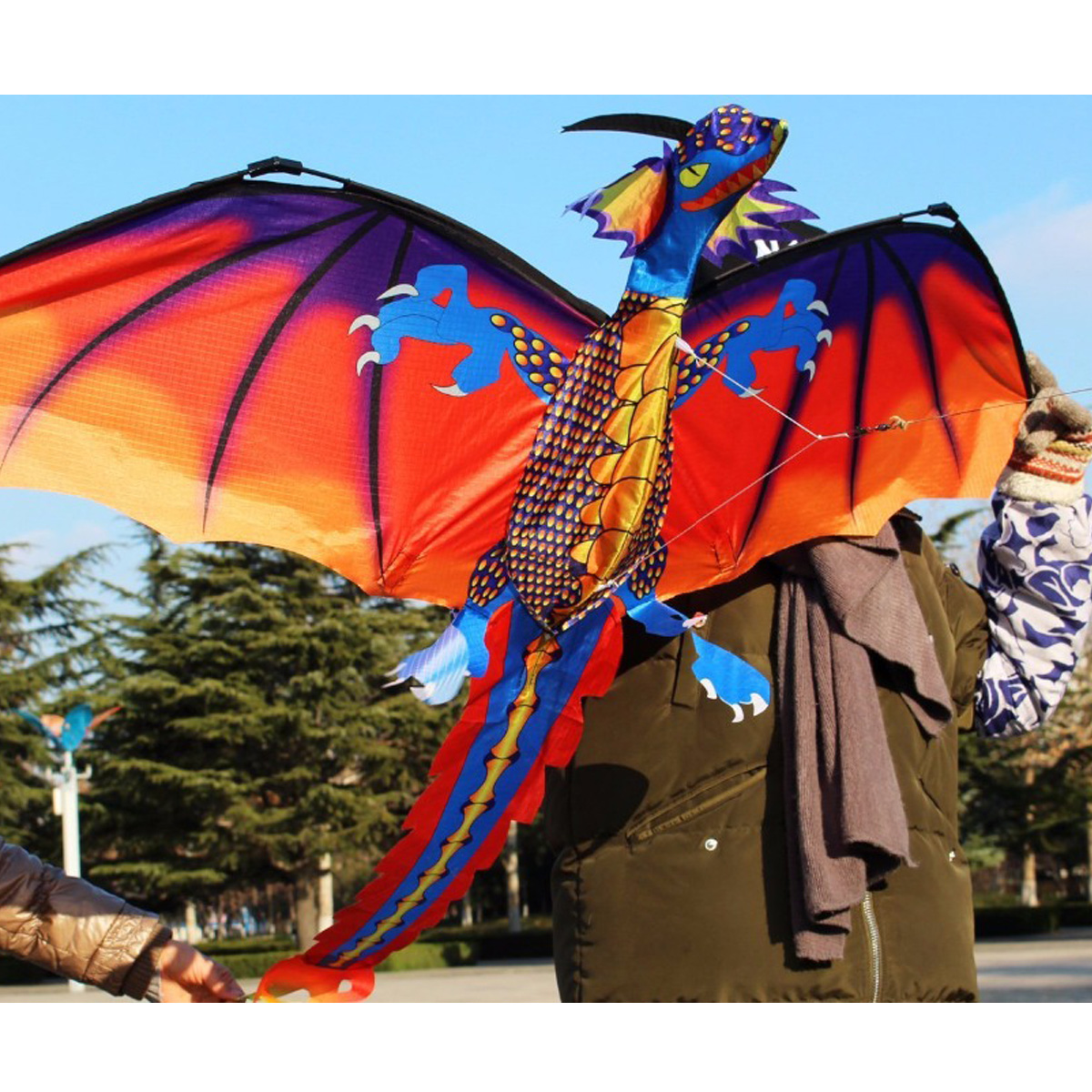 55-Inches-Cute-Classical-Dragon-Kite-140cm-x-120cm-Single-Line-Kite-With-Tail-1171017