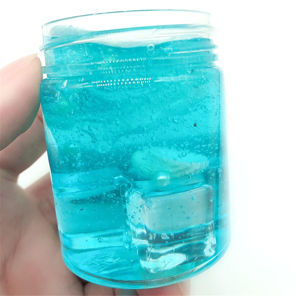 80ML-Clear-Crystal-Slime-With-Shell-Shark-Decompression-Mud-DIY-Gift-Toy-Stress-Reliever-1347965