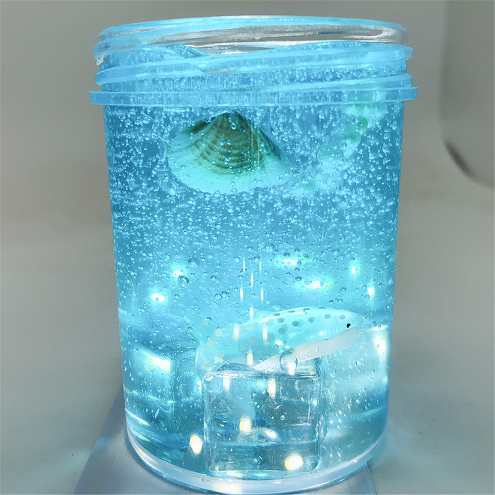 80ML-Clear-Crystal-Slime-With-Shell-Shark-Decompression-Mud-DIY-Gift-Toy-Stress-Reliever-1347965
