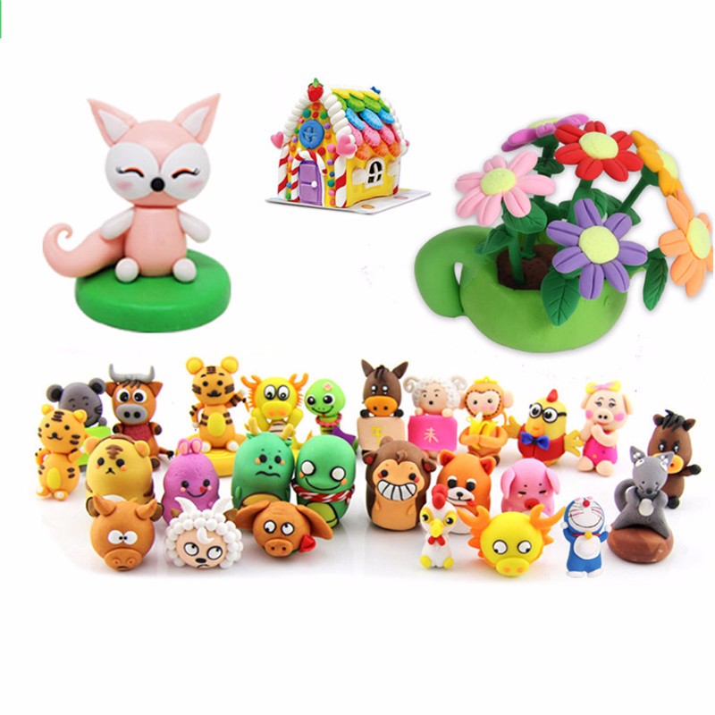 Mixed-Colour-Soft-Oven-Bake-Polymer-Clay-Block-Modelling-Moulding-Art-Design-1039862