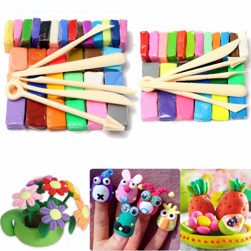 Mixed-Colour-Soft-Oven-Bake-Polymer-Clay-Block-Modelling-Moulding-Art-Design-1039862