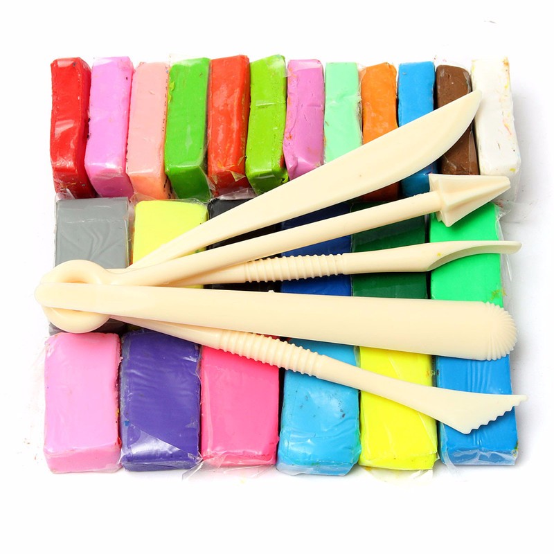 Mixed-Colour-Soft-Oven-Bake-Polymer-Clay-Block-Modelling-Moulding-Art-Design-1039862