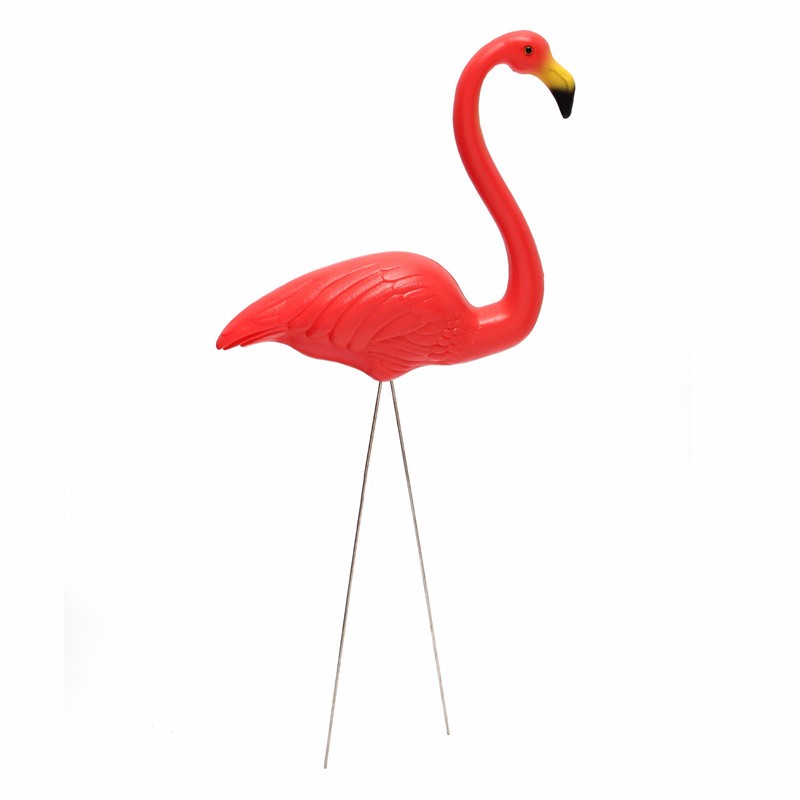 1-Pair-Red-Lawn-Flamingo-Figurine-Plastic-Party-Grassland-Garden-Ornaments-Decor-1041701