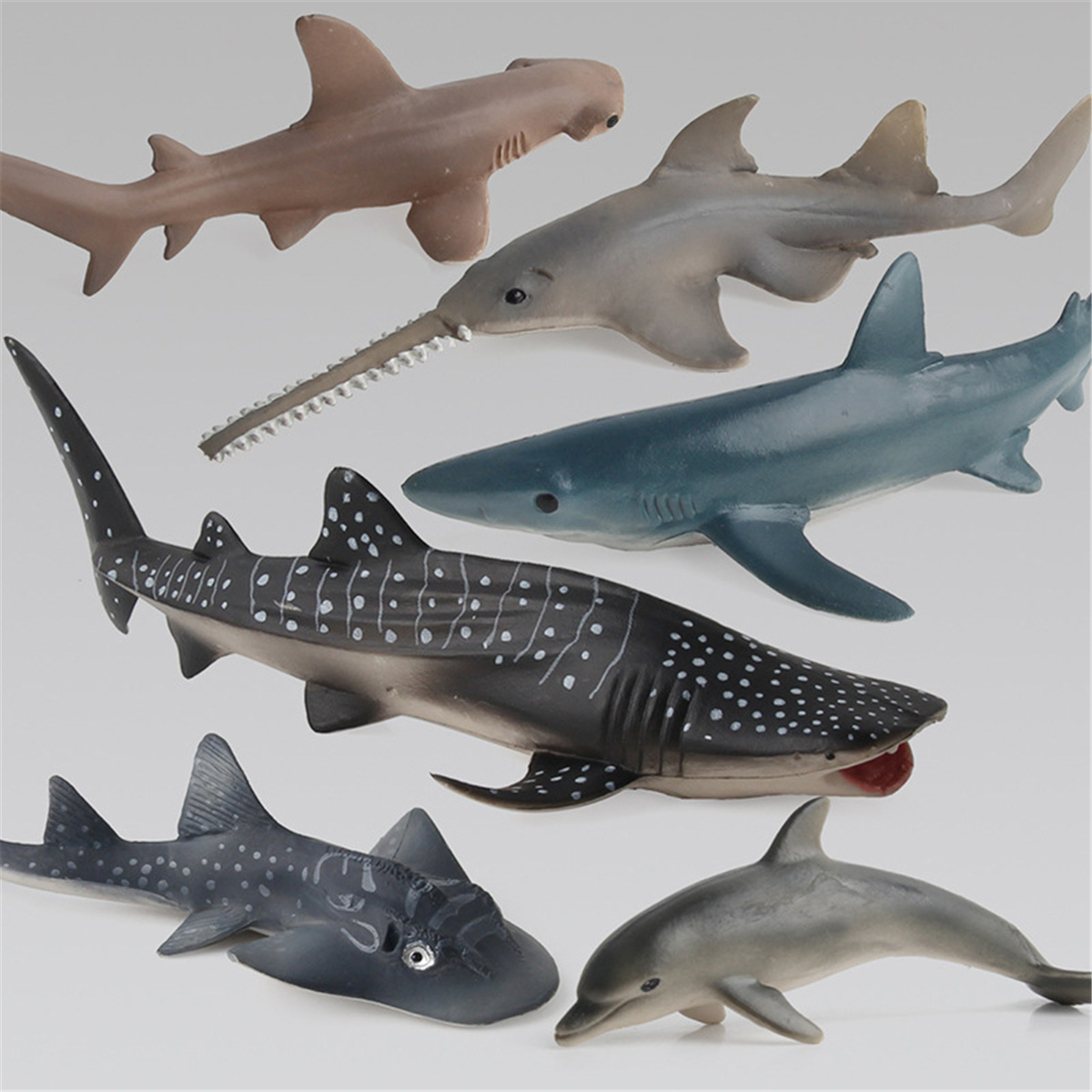 14PCS-Shark-Sea-Creature-Toy-Animal-Figures-Diecast-Model-1414645