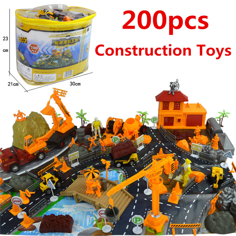 200PCS-Engineering-Construction-Site-Scene-Building-Model-Set--For-Kids-Children-Christmas-Gift-Toys-1236423