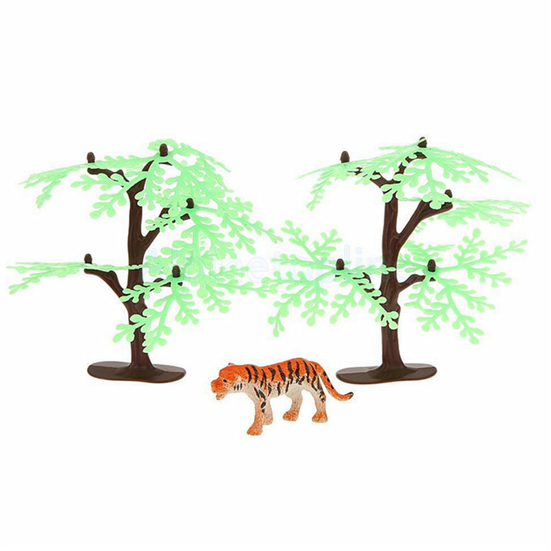 68PCS-Plastic-Farm-Yard-Wild-Animals-Fence-Tree-Model-Kids-Toys-Figures-Play-New-1186300