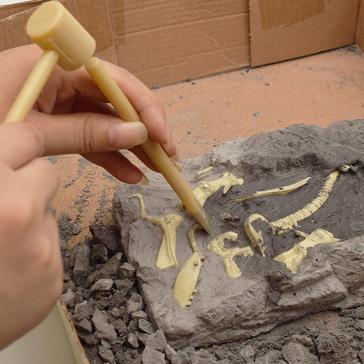 DIY-Dinosaur-Fossil-Diecast-Modell-Toy-Kit-Vice-Saurolophus-Styracosaurus-Diplodocus-Ceratosaurus-Sp-1428184