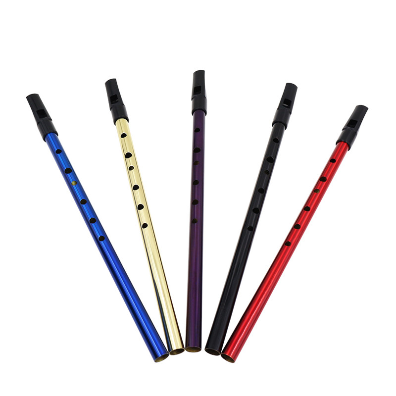 6-Holes-D-Tone-Colorful-Clarinet-Irish-Brass-Whistle-Flute-Piccolo-1402995