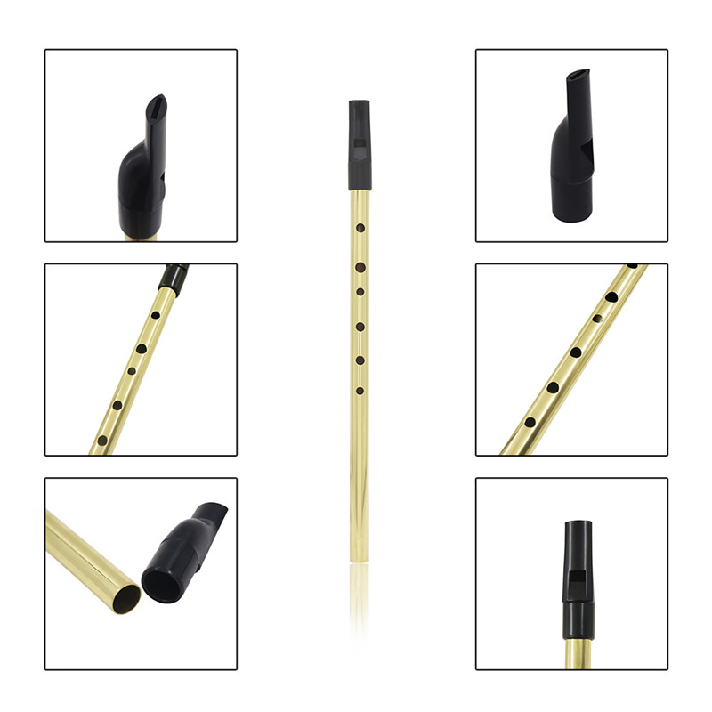 6-Holes-D-Tone-Colorful-Clarinet-Irish-Brass-Whistle-Flute-Piccolo-1402995