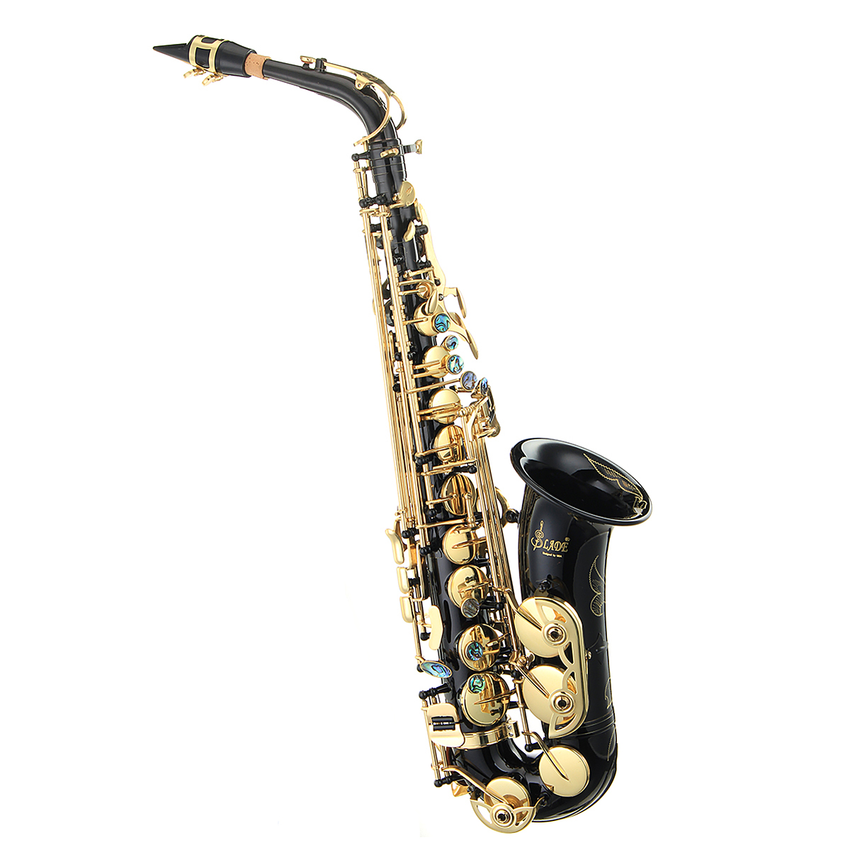 Brass-Engraved-Eb-E-Flat-Alto-Saxophone-Sax-With-Case-Gloves-Cleaning-Cloth-Belt-Brush-1428785
