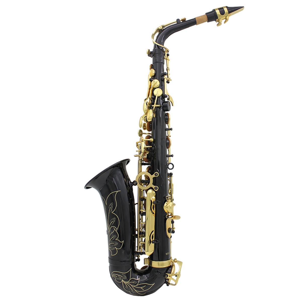 Brass-Engraved-Eb-E-Flat-Alto-Saxophone-Sax-With-Case-Gloves-Cleaning-Cloth-Belt-Brush-1428785