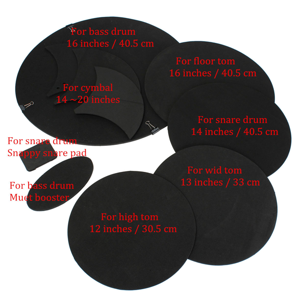10Pcs-Bass-Snare-Drum-Sound-off--Mute-Silencer-Drumming-Rubber-Practice-Pad-Set-1028086