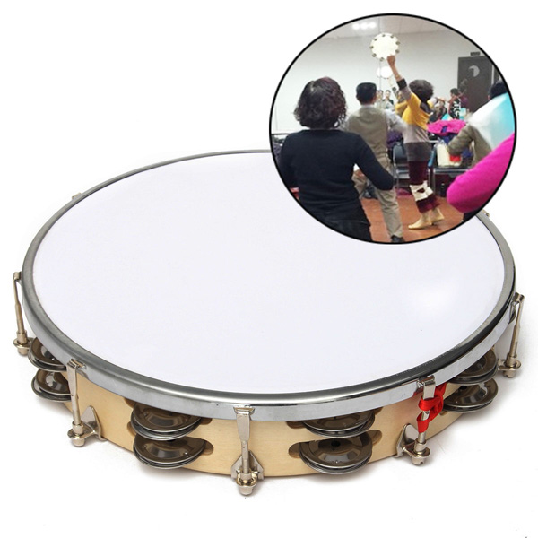 Polyester-Leather-Pandeiro-Drum-Tambourine-Samba-Brasil-Wood-Music-Instrument-1060115