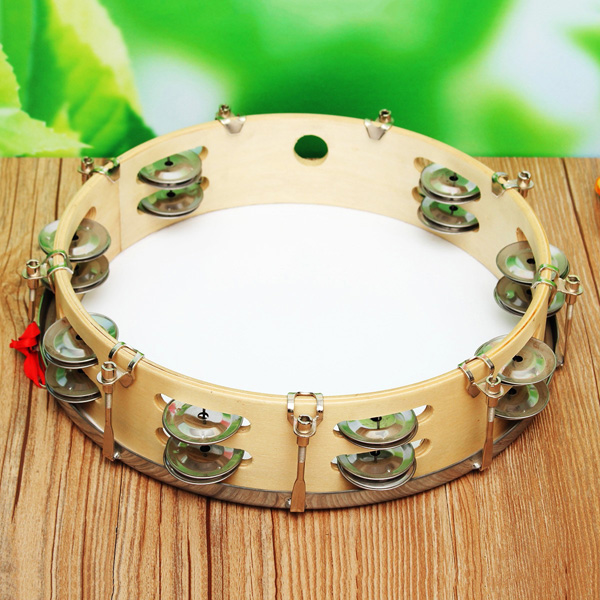 Polyester-Leather-Pandeiro-Drum-Tambourine-Samba-Brasil-Wood-Music-Instrument-1060115