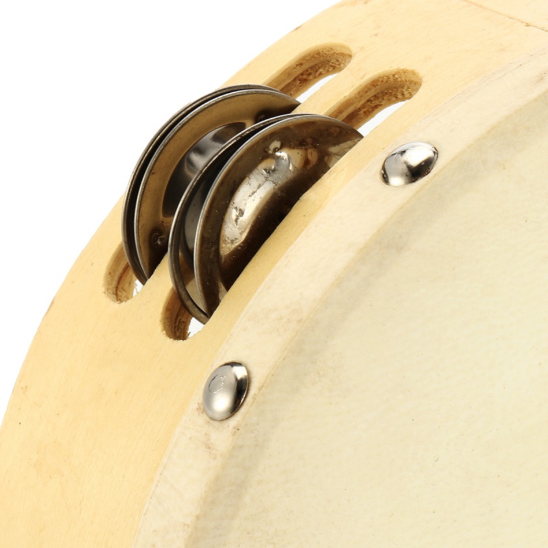 8quot-Tambourine-Double-Row-Stock-Percussion-with-Head-12-Jingles-keyboard-1288262