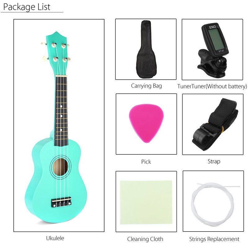 21-Inch-Basswood-Soprano-Ukulele-with-Gig-Bag-Tuner-Green-1201919