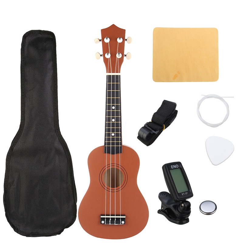 21-Inch-Brown-Soprano-Basswood-Ukulele-Uke-Hawaii-Guitar-Musical-Instrument-1232996