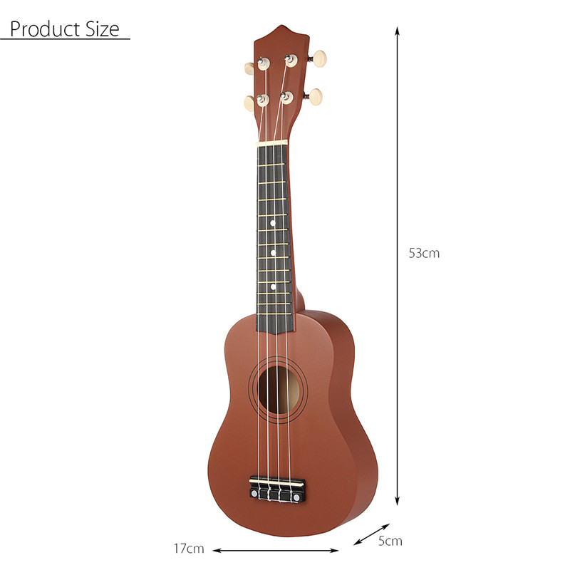 21-Inch-Brown-Soprano-Basswood-Ukulele-Uke-Hawaii-Guitar-Musical-Instrument-1232996