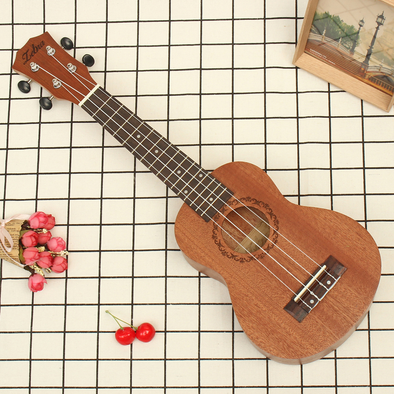 Zebra-21-Inch-Mahogany-Ukulele-Uke-15-Frets-Soprano-Hawaiian-Guitar-Musical-Instrument-1126706