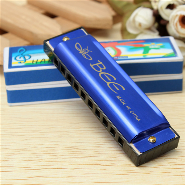 BEE-10-Holes-40-Tone-C-Key-Harmonica-Mouth-Organ-Musical-Instrument-Gift-Toy-1028961