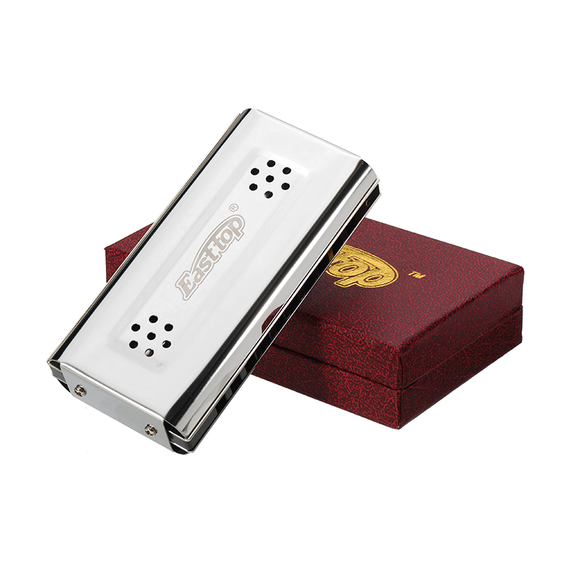 EASTTOP-T10-2-10-Holes-Blues-Harp-Harmonica-with-Two-Sides-Two-Tunes-C-G-Key-1251463
