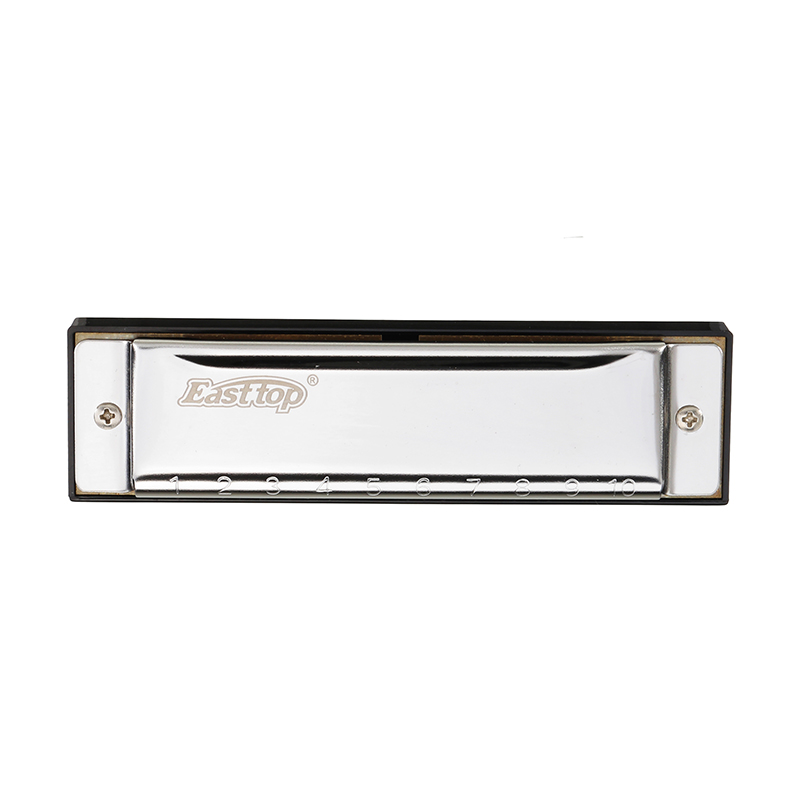 EASTTOP-T10-B-C-Key-10-Holes-Harmonica-Blues-Harp-Stainless-Steel-Cover-Plate-with-Plastic-Box-1251467