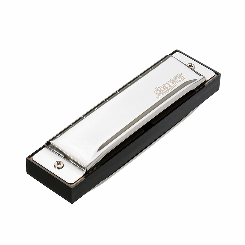 EASTTOP-T10-B-C-Key-10-Holes-Harmonica-Blues-Harp-Stainless-Steel-Cover-Plate-with-Plastic-Box-1251467