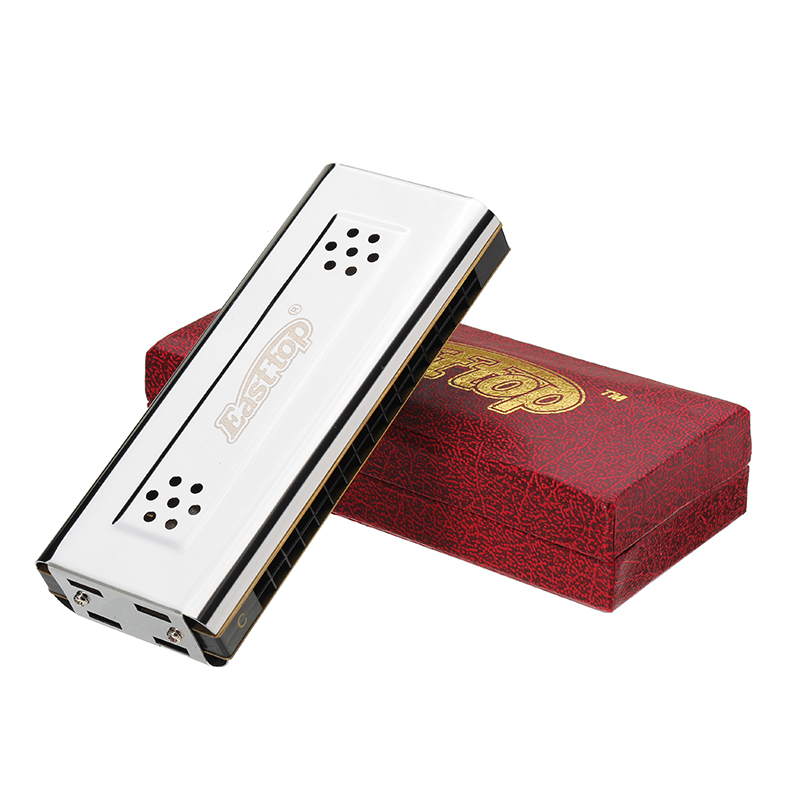 EASTTOP-T16-2-16-Holes-Harmonica-with-Two-Sides-Two-Tunes-C-G-Key-1251469