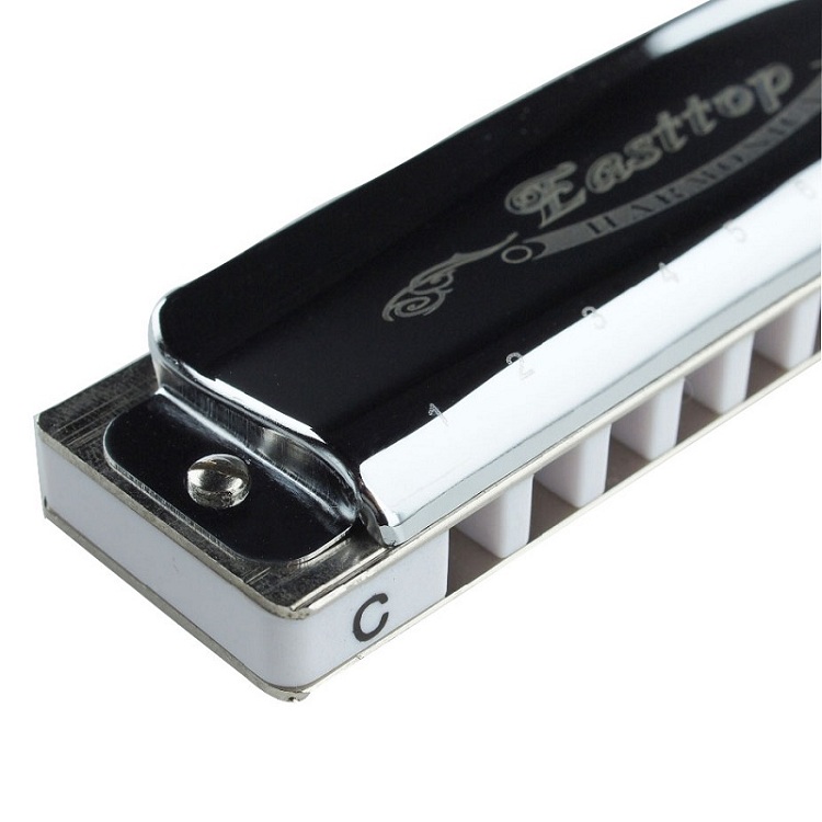Easttop-T008-10-Holes-Blues-Harmonica-C-Tone-Sliver-Color-for-Beginner-1251466