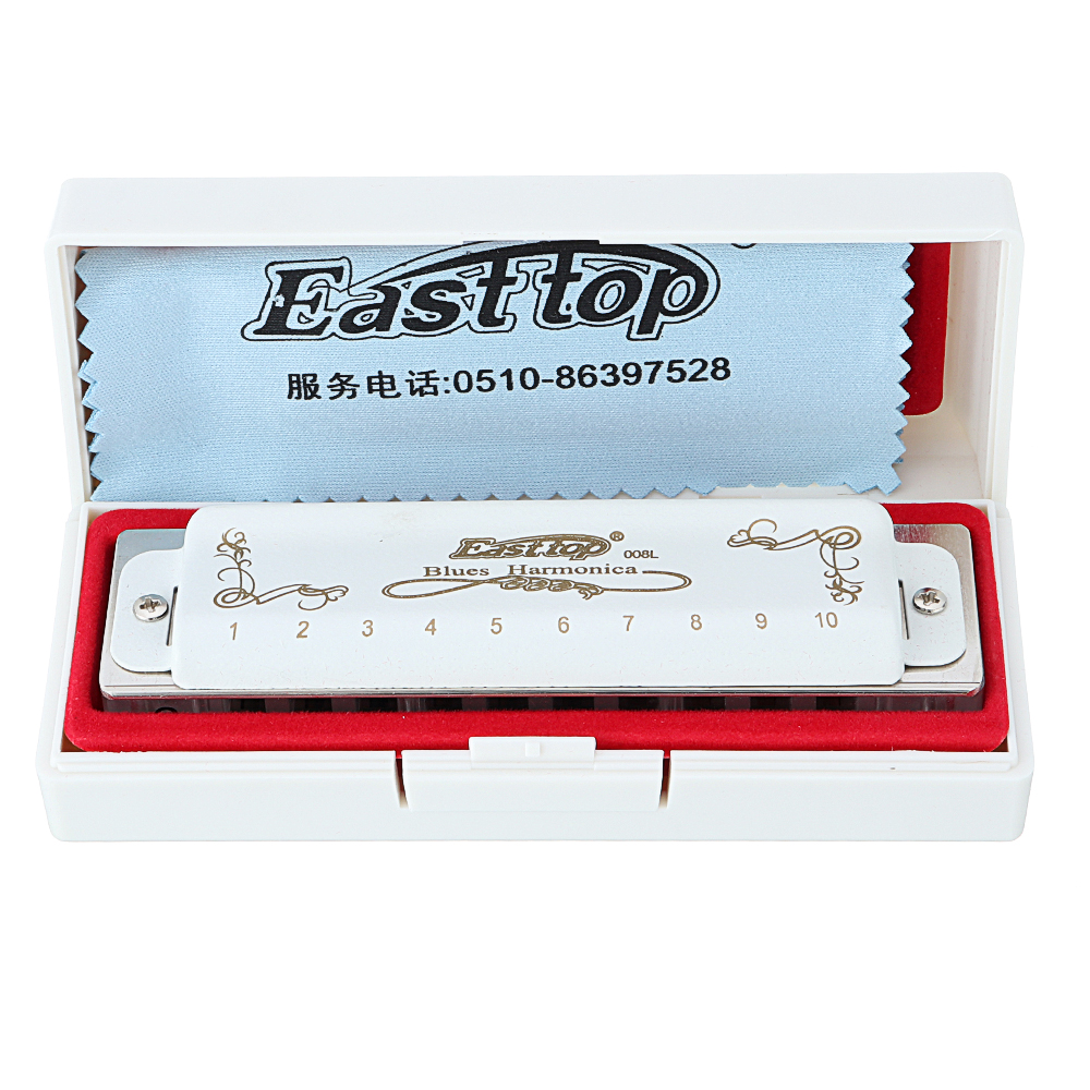 Easttop-T008LS-10-haringl-C-Key-Bruce-Blues-Harmonica-1526836