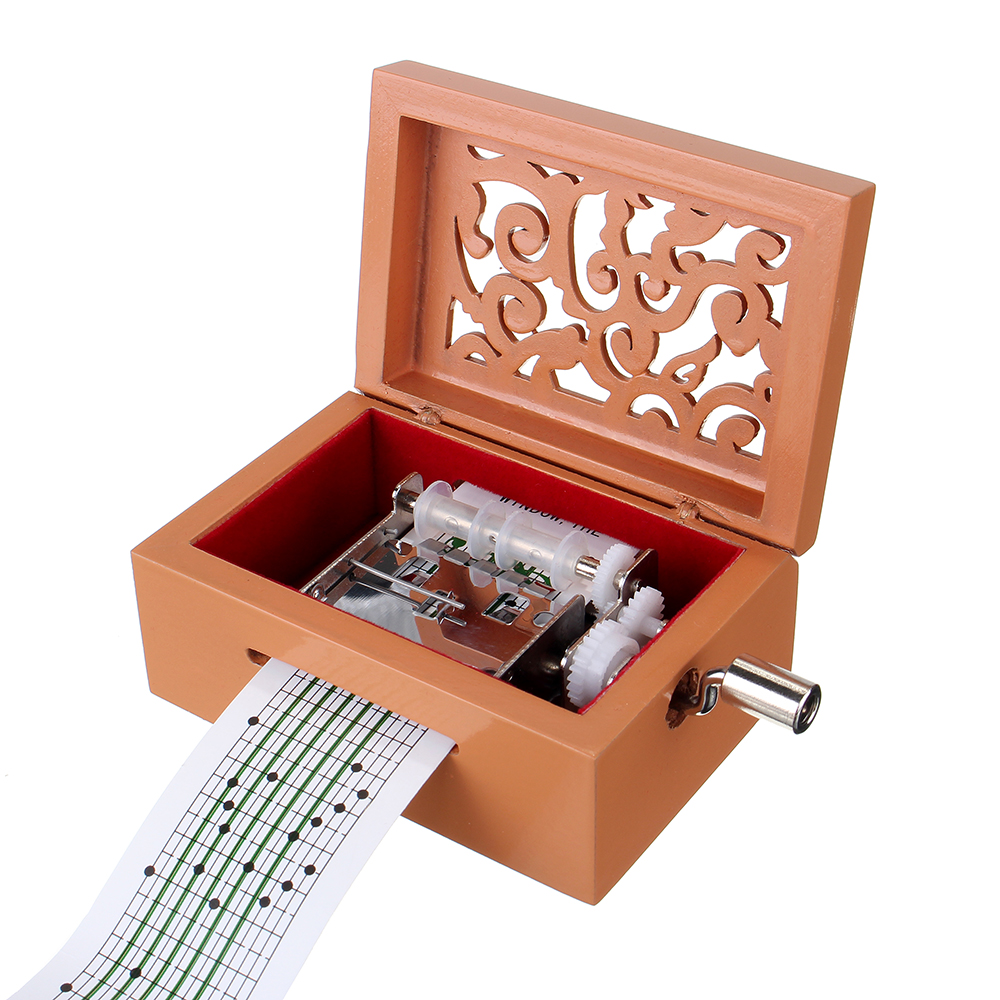 15-Tone-DIY-Hand-Cranked-Carved-Music-Box-With-Hole-Puncher-30-Pcs-Paper-Tapes-1392495