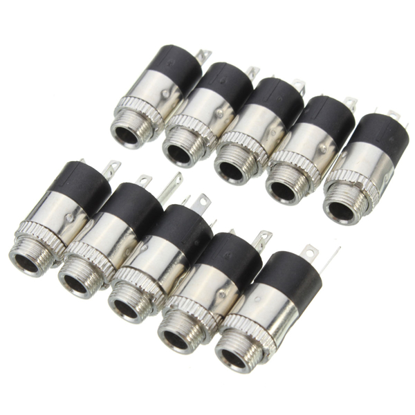 10Pcs-PJ-392-3-Pin-35mm-Stereo-Headphone-Audio-Video-Jack-Socket-Plug-With-Nut-1015146