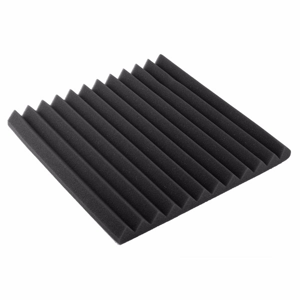 30x30x25cm-Black-Acoustic-Soundproof-Foam-Sound-Absorbing-Waved-Sponge-1110700