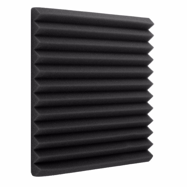 30x30x25cm-Black-Acoustic-Soundproof-Foam-Sound-Absorbing-Waved-Sponge-1110700