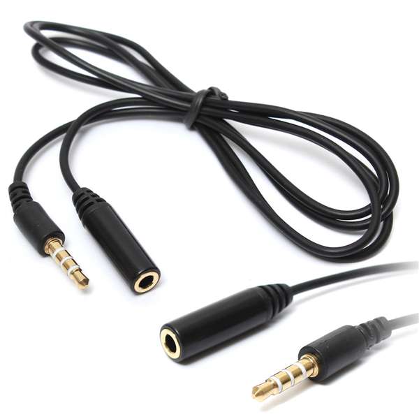 35mm-4-Pole-Jack-Male-to-Female-Earphone-Headphone-Audio-Extension-Cable-1M-3Feet-1017499