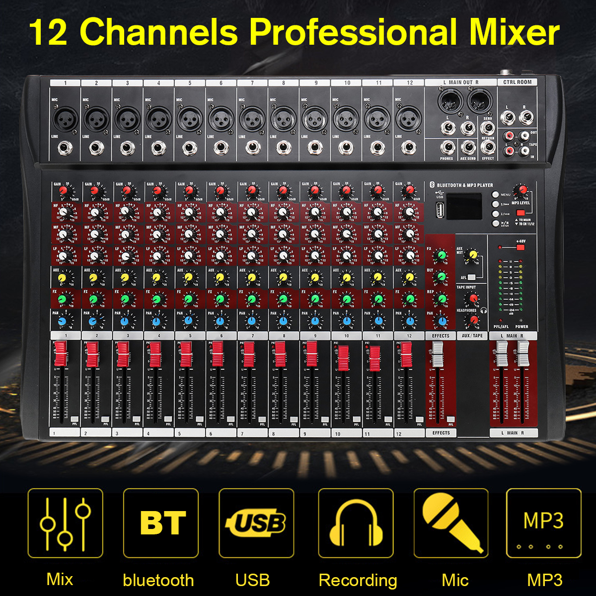 12-Channel-bluetooth-Live-Studio-Audio-Mixer-Mixing-Console-with-USB-XLR-Input-48V-Phantom-1452037