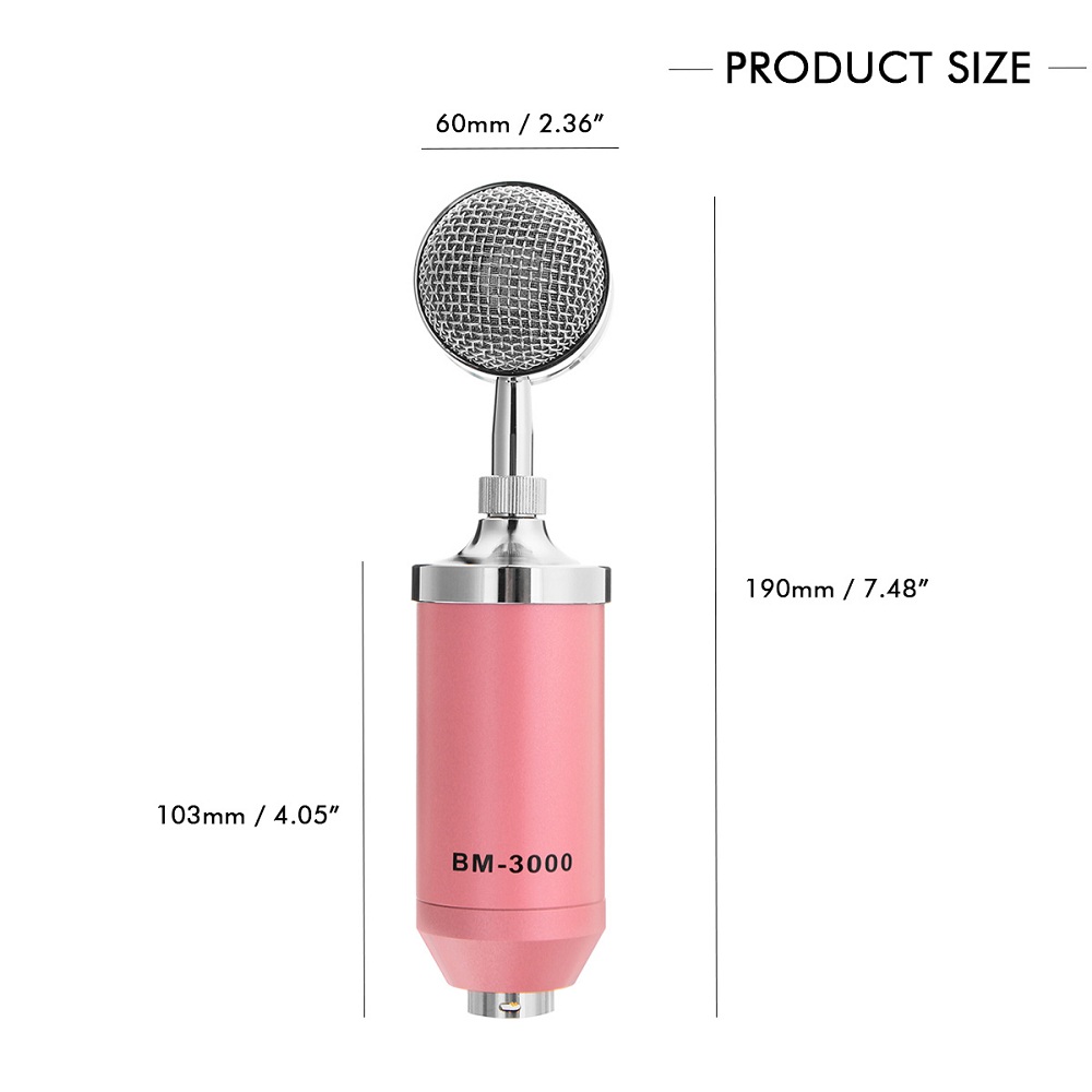 BM-3000-Studio-Recording-Condenser-Microphone-Metal-Shock-Mount-for-ASMR-1306626