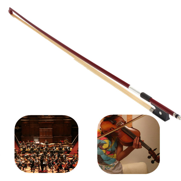 Professional-44-Black-Handle-Arbor-White-Copper-Horsehair-Violin-Bow-993614