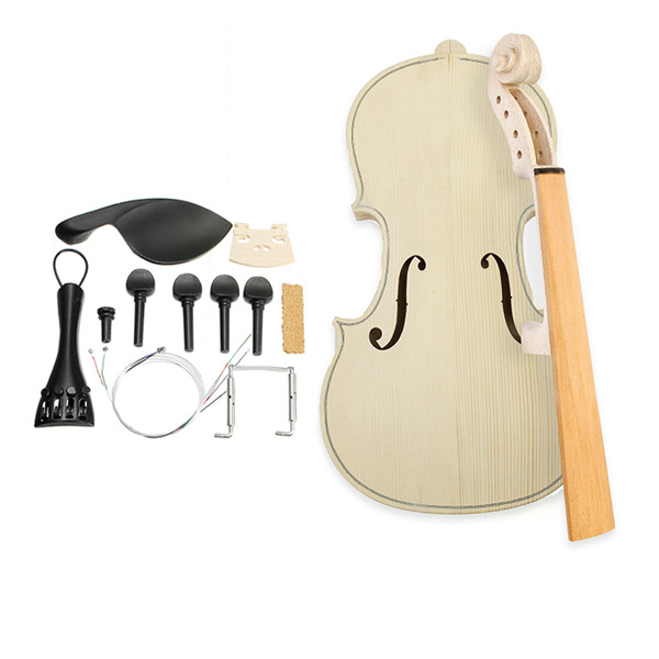 DIY-Natural-Solid-Wood-Violin-Fiddle-44-Size-Kit-Spruce-Top-Maple-Back-Fiddle-1163468