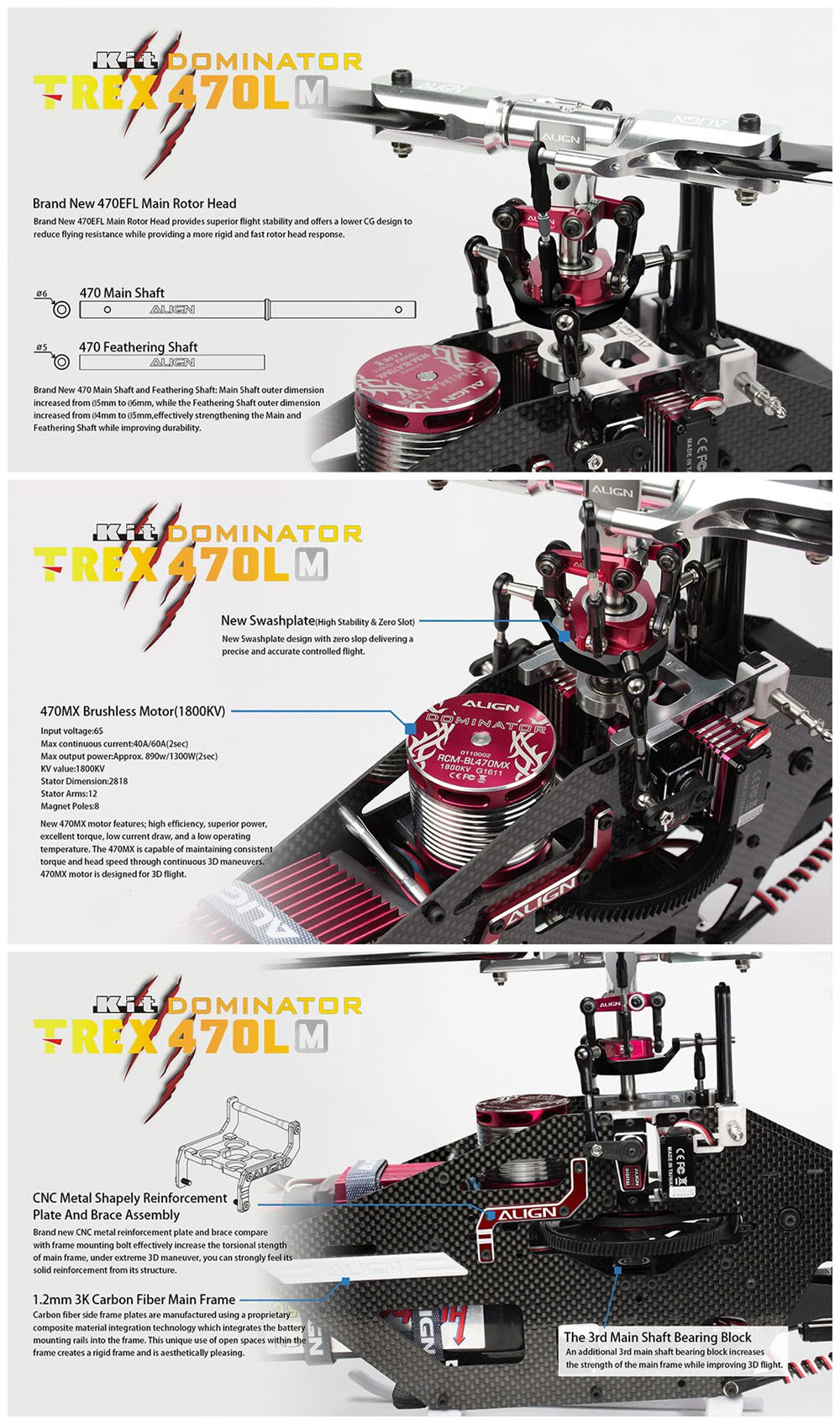 ALIGN-T-REX-470LM-E06-Dominator-6CH-3D-Flying-Belt-Drive-RC-Helicopter-Metal-Kit-With-1800KV-Motor-5-1554381